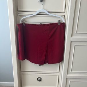 Shein red skort, size 3X (18), NWOT